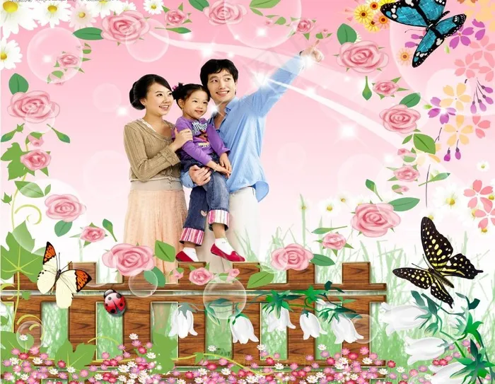 缤纷夏日相框模板图片(3600X3000(DPI:300))psd模版下载