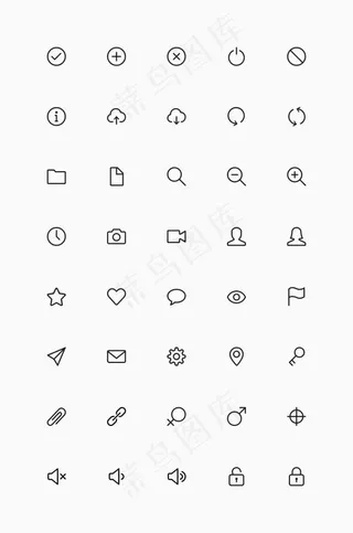 40个线性图标