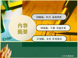 工作年度年终总结PPT模板预览图