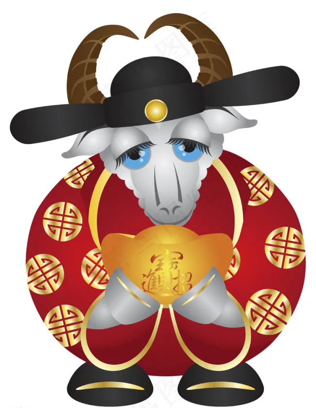 羊年快乐eps,ai矢量模版下载