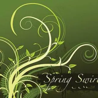 春天的漩涡矢量艺术背景图案