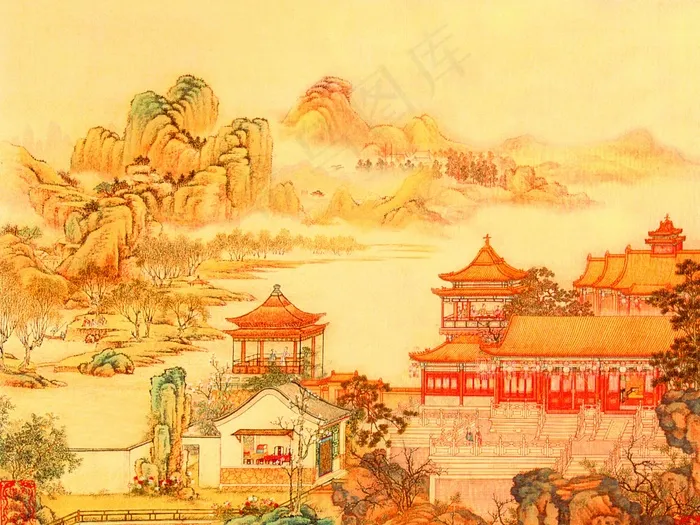 古代庭院图