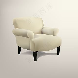 白色单人沙发