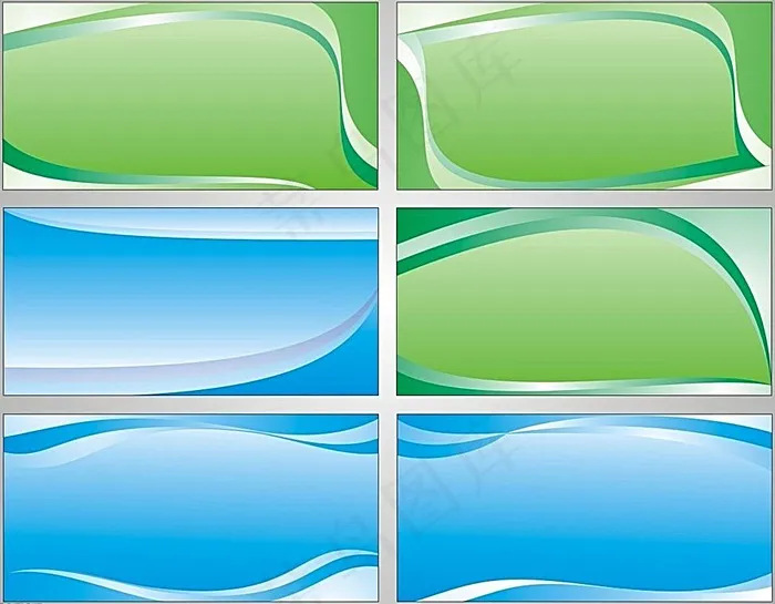 蓝色展板 绿色展板cdr矢量模版下载