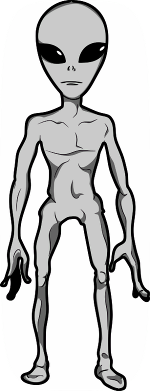 灰色的外星人的人形
