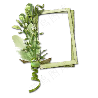 心形爱心卡通花纹边框相框素材大图