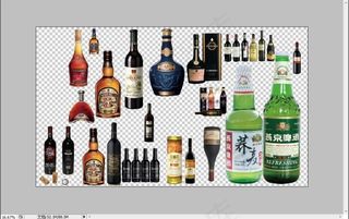 多种红酒白酒洋酒PSD素材