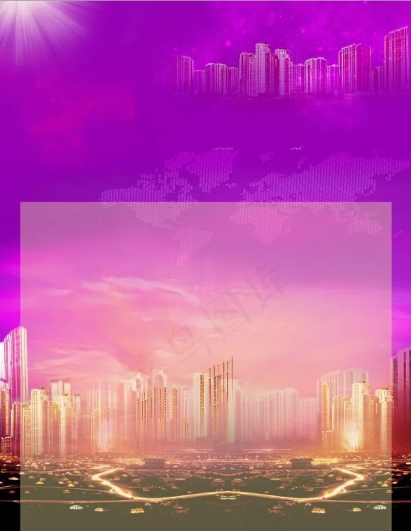 蓝紫色经典房地产PSD背景素材psd模版下载