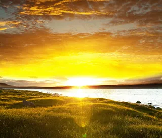 黄昏自然场景背景墙