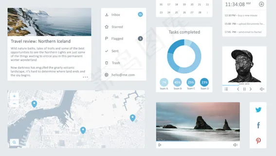 白色简洁UI素材包