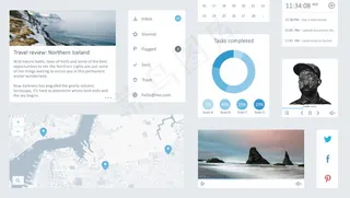 白色简洁UI素材包