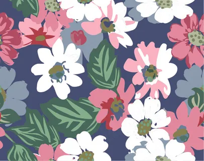 粉色花卉无缝背景