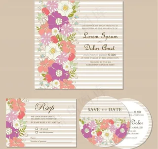 婚礼邀请卡图片