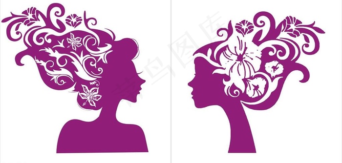 女人矢量头像图片cdr矢量模版下载