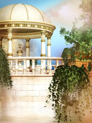 影楼摄影梦幻宫殿韩式写真背景