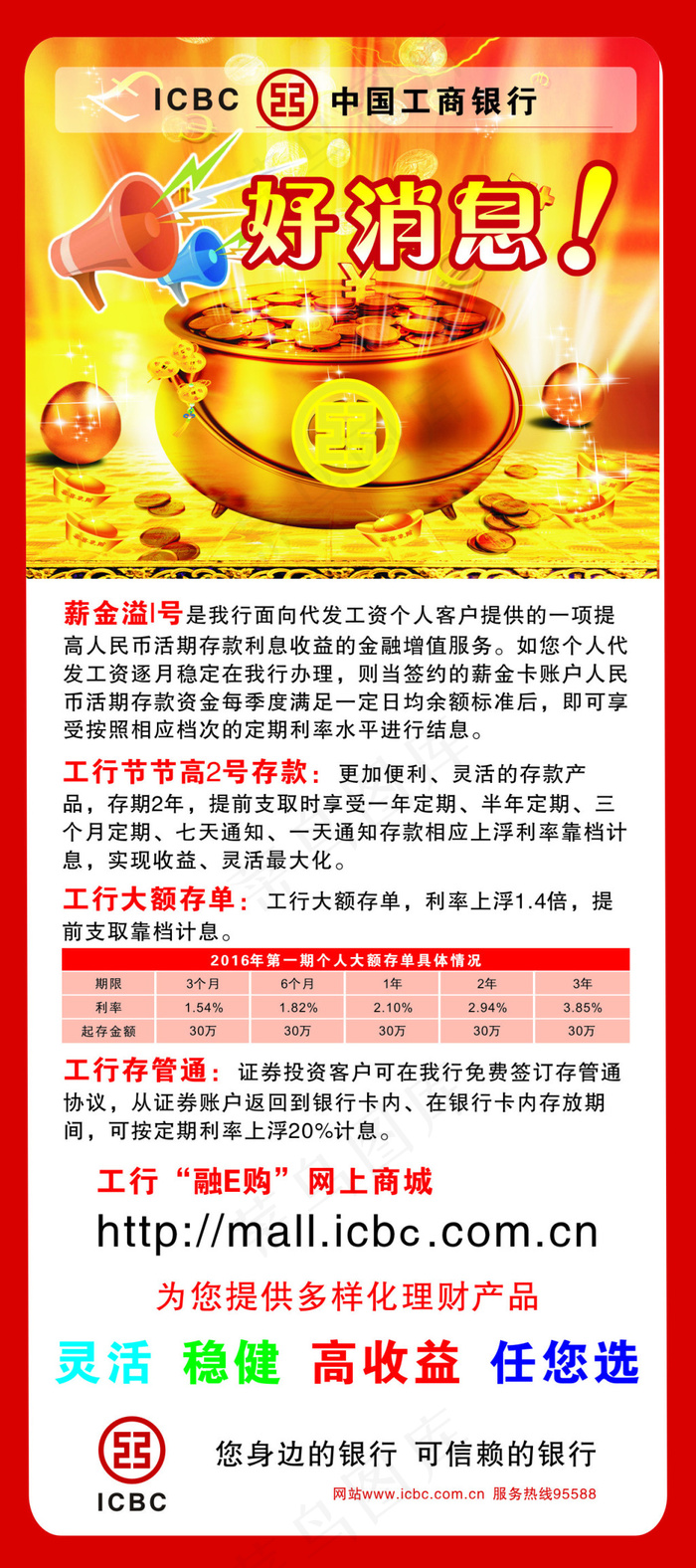 工行展架cdr矢量模版下载