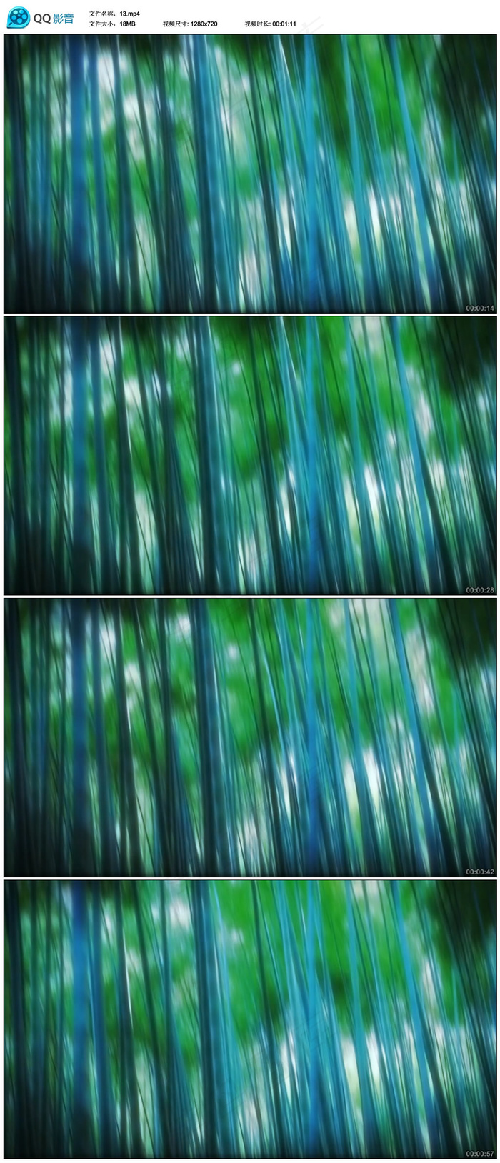 梦幻竹林LED视频素材