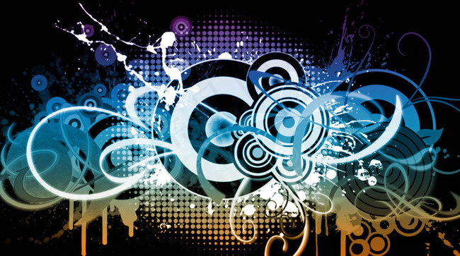 时尚音乐元素设计笔刷