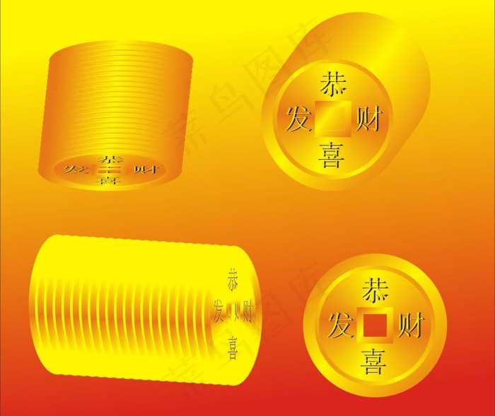 金币图片cdr矢量模版下载