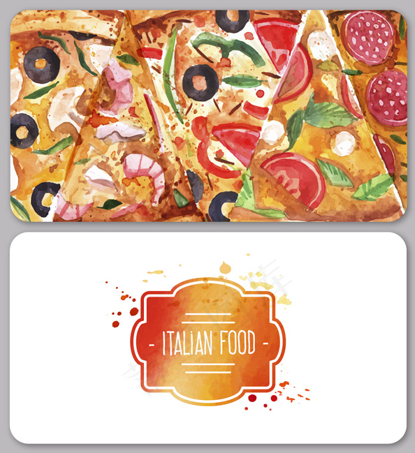 意大利披萨店名片