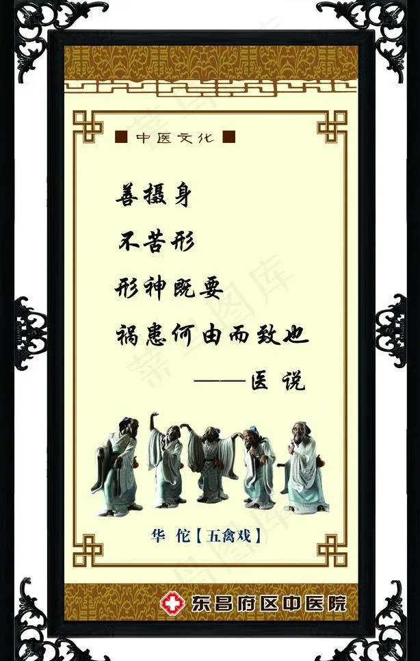 中医名言 华佗图片psd模版下载