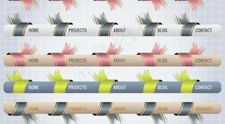 精致网页导航矢量素材四