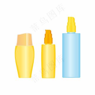 矢量防晒化妆品瓶