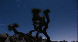 戈壁滩美丽星空视频素材