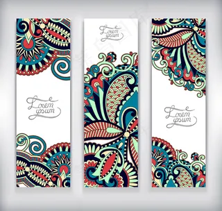 古典民族花纹卡片