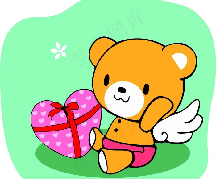 可爱小熊玩具漫画图片cdr矢量模版下载