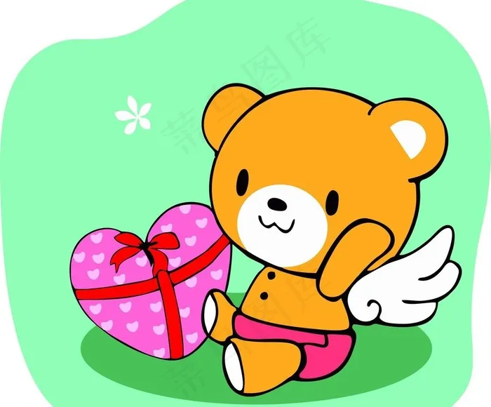 可爱小熊玩具漫画图片cdr矢量模版下载