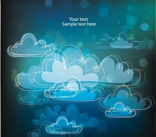 蓝色卡片花纹矢量素材