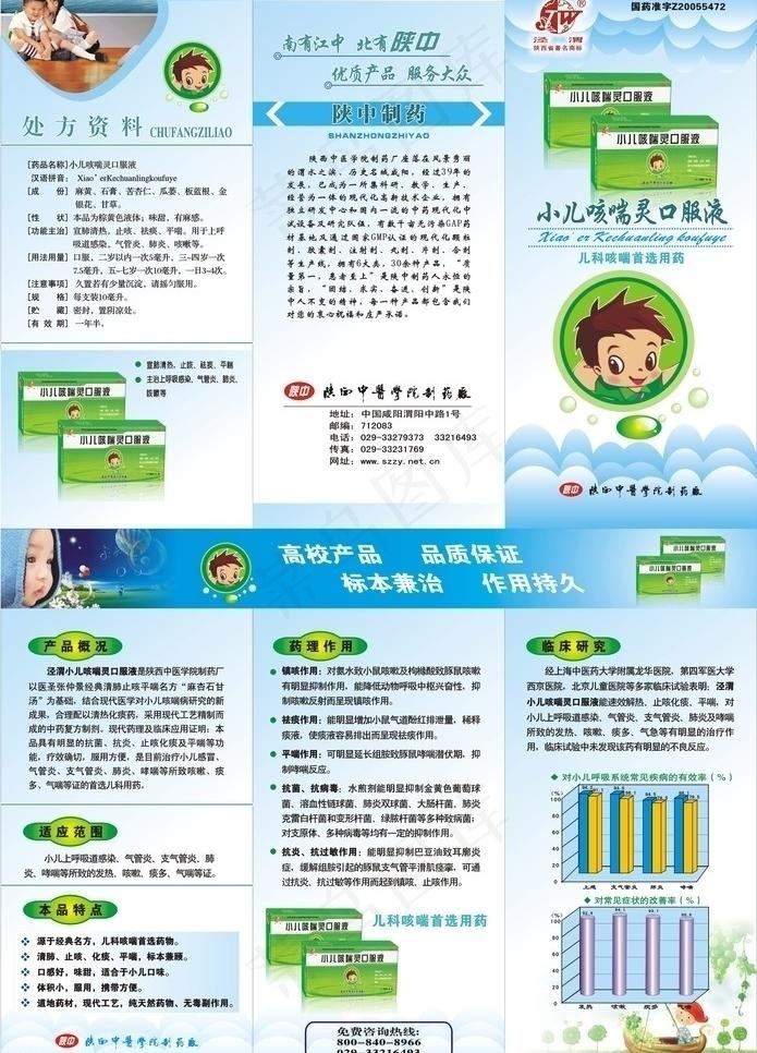 小儿咳喘灵口服液图片cdr矢量模版下载