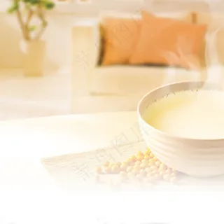 朦胧现代家居豆浆背景