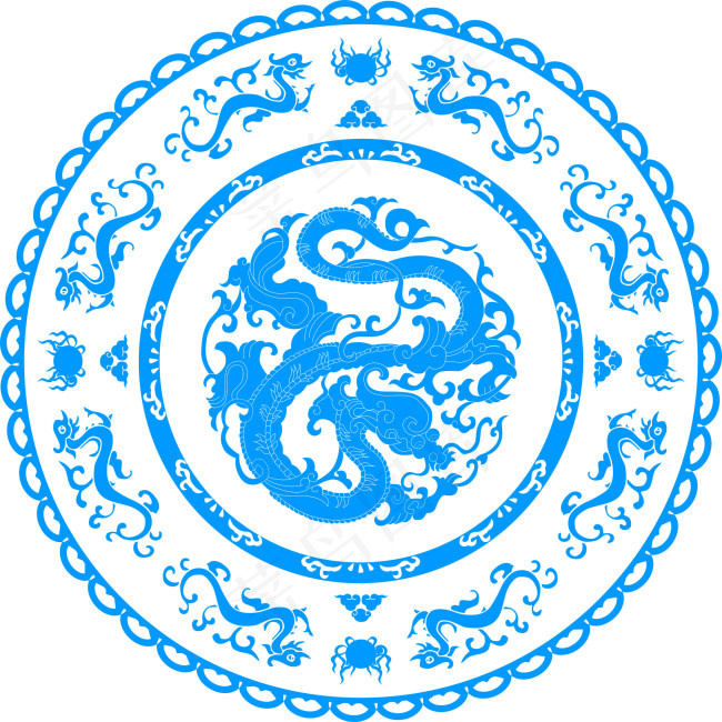青花瓷cdr矢量模版下载