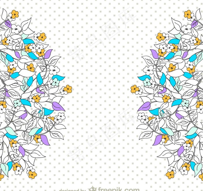 花朵背景图片ai矢量模版下载