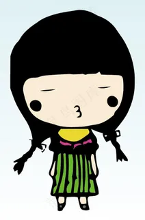 卡通萌女孩图片