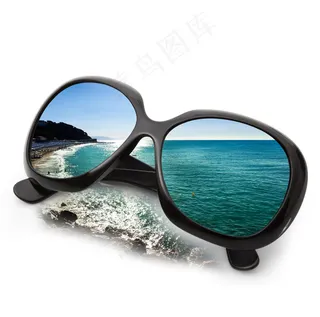 海滩墨镜图片