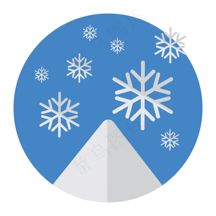 网页u冬季雪花icon图标psd模版下载