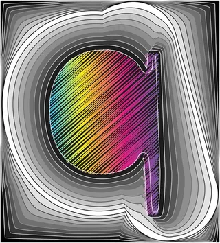 摘要字体矢量插画