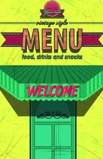 复古的咖啡馆和餐馆菜单02