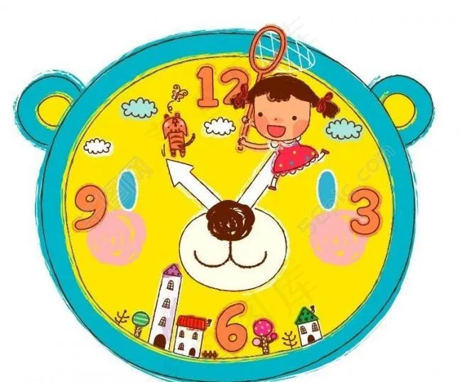 卡通儿童插画图片ai矢量模版下载