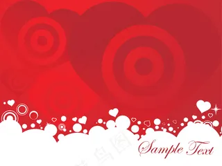 情人节饰品的心向量图