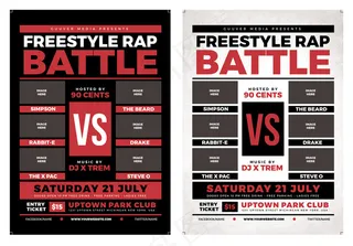 说唱音乐宣传单宣传海报