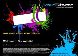 动感箭头 墨迹墨点背景图片