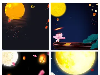 淘宝天猫中秋节主图钻展直通车背景素...