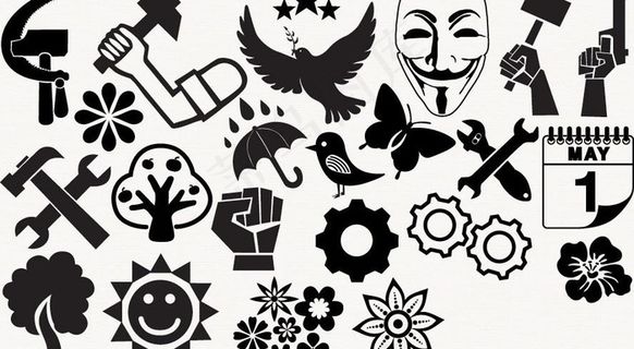 五一劳动节标志图片