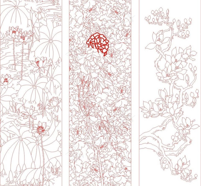 荷花 牡丹 玉兰图片