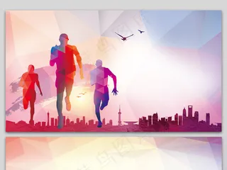 水彩海报背景图片素材