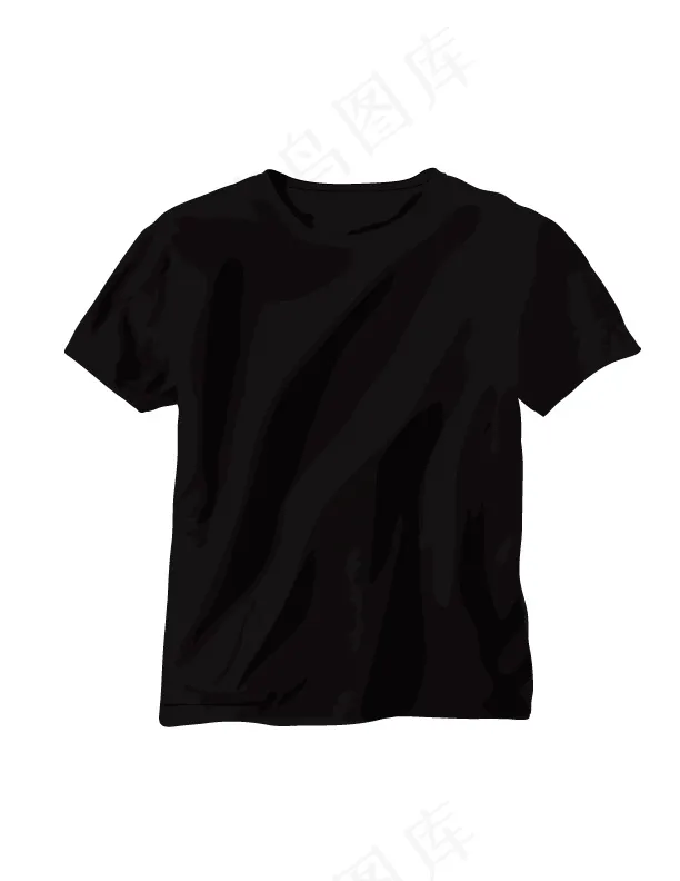 黑色T-shirt矢量素材ai矢量模版下载